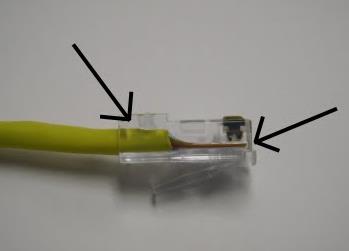 Insert the wires into your modular plug